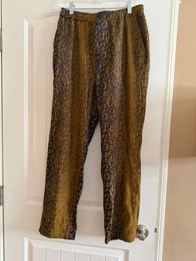 Stussy Olive and Black Leopard-Print Chinos